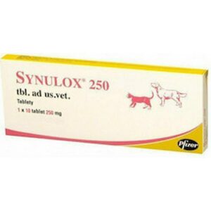 Synulox® Dog 250mg. Εύγευστα δισκία για λοιμώξεις σε σκύλους και γάτες.