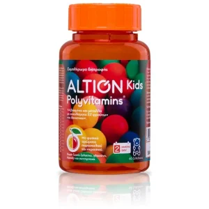 Altion Kids Polyvitamins Πορτοκάλι Κεράσι 60 ζελεδάκια