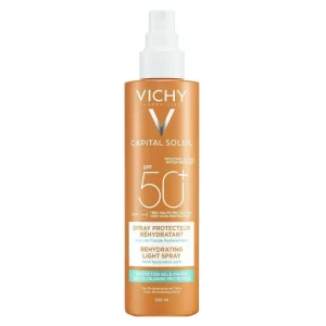 Vichy Capital Soleil Rehydrating Light Αδιάβροχη Αντηλιακή Λοσιόν Προσώπου και Σώματος SPF50 σε Spray 200ml