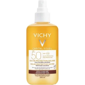 Vichy Capital Soleil Solar Protective Water Αδιάβροχη Αντηλιακή Λοσιόν για το Σώμα SPF50 σε Spray 200ml